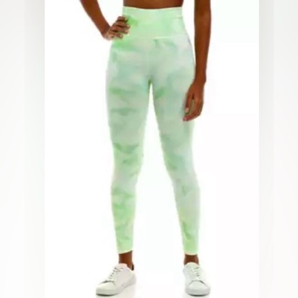 Free People Movement Good Karma Tye-Die High Rise Legging Electric Pistachio M/L